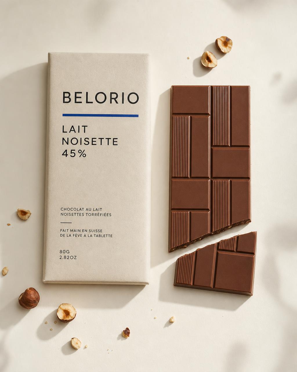 Tablette Belorio Lait Noisette 45 %