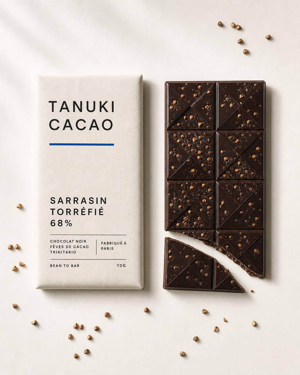 Tablette Tanuki Cacao Sarrasin Torréfié 68 %