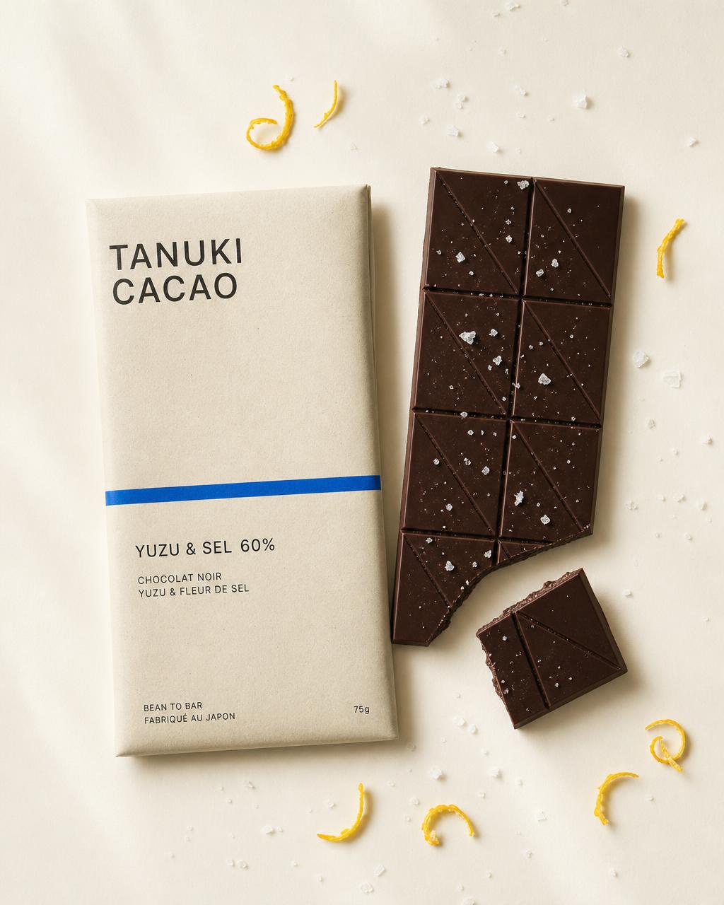 Tablette Tanuki Cacao Yuzu & Sel 60 %