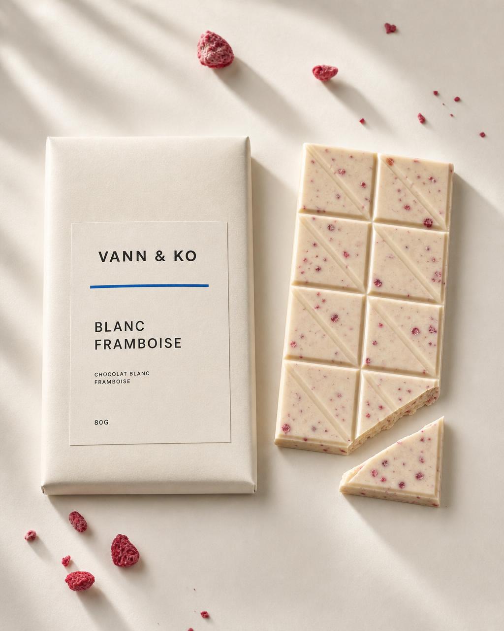 Tablette Vann & Ko Blanc Framboise